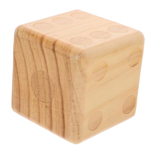 FRCOLOR Großer Holzwürfel mit Abgerundeten Ecken Praktischer Spielwürfel für Outdoor Spiele im Garten für Geburtstagsfeiern Familien und Freundesrunden Vielseitiges Würfelspiel Zubehör von FRCOLOR