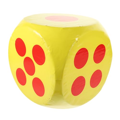 FRCOLOR Großer Schaumstoffwürfel Gelb Leicht Langlebig Vielseitiges Spielwürfel Prop für Unterricht Party Würfelspiele für Erwachsene von FRCOLOR