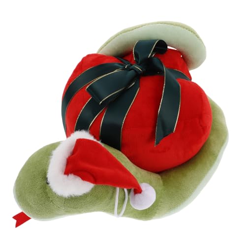 FRCOLOR Großes Plüschtier Schlange Kuscheltier Weihnachtsdeko Cartoon Plüschschlange Weiches Stofftier für Claw Machine Festliche Geschenkidee von FRCOLOR