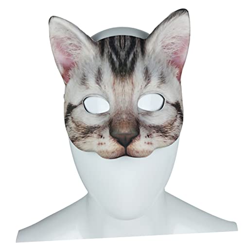 FRCOLOR Halbgesicht Katze Maske EVA Stoff Langlebig Augen Cosplay Masquerade Karneval Halloween Party Unisex Kostüm Zubehör für Faschingsmasken von FRCOLOR