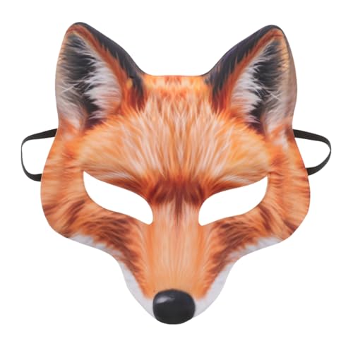 FRCOLOR Halbgesichts Fuchsmaske aus Leicht Atmungsaktiv Langlebig Wiederverwendbar Tierisches Cosplay Kostüm für Männer und Frauen Auffällige Halloween Karnevalsmaske für Party und FRCOLOR Halbgesichts Fuchsmaske aus Leicht Atmungsaktiv Langlebig Wiederverwendbar Tierisches Cosplay Kostüm für Männer und Frauen Auffällige Halloween Karnevalsmaske für Party und von FRCOLOR