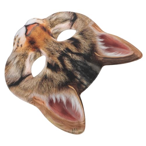 FRCOLOR Halbgesichts Katzenmaske EVA Stoff Lustiges Karneval Halloween Kostüm Unisex Maske für Maskenball Cosplay Fasching Party FRCOLOR Halbgesichts Katzenmaske EVA Stoff Lustiges Karneval Halloween Kostüm Unisex Maske für Maskenball Cosplay Fasching Party von FRCOLOR