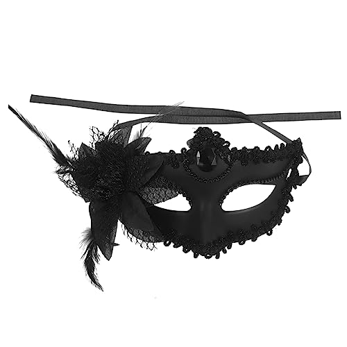 FRCOLOR Halbgesichts Spitzenmaske Damen Venezianische Kostümparty Halloween Karneval Cosplay Maskerade Dekoration Schwarz FRCOLOR Halbgesichts Spitzenmaske Damen Venezianische Kostümparty Halloween Karneval Cosplay Maskerade Dekoration Schwarz von FRCOLOR
