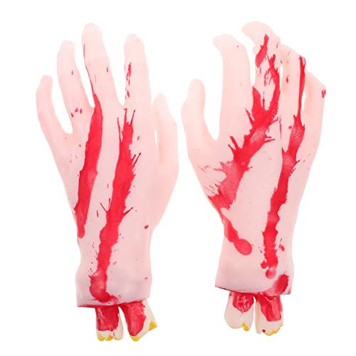 FRCOLOR Halloween Deko Spooky Props Realistische Simulation Hautfarbe Hand Requisiten für Gruselige Fotografie Party und Bühnenauftritte Langlebiges Kunststoffmaterial für Halloween von FRCOLOR