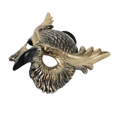 FRCOLOR Halloween Eulenmaske Goldfarben Realistische Tiermaske mit Schnabel Vielseitiges Cosplay und Accessoire für Erwachsene für Halloween und Themenpartys FRCOLOR Halloween Eulenmaske Goldfarben Realistische Tiermaske mit Schnabel Vielseitiges Cosplay und Accessoire für Erwachsene für Halloween und Themenpartys von FRCOLOR