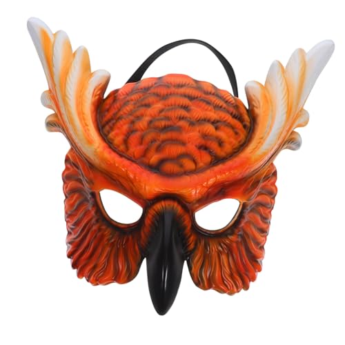 FRCOLOR Halloween Eulenmaske Halbgesichtsmaske aus Leichtem PP Kunststoff mit Verstellbaren Bändern für Karneval Cosplay Maskenball und Halloween Kostüm Party Erwachsene FRCOLOR Halloween Eulenmaske Halbgesichtsmaske aus Leichtem PP Kunststoff mit Verstellbaren Bändern für Karneval Cosplay Maskenball und Halloween Kostüm Party Erwachsene von FRCOLOR
