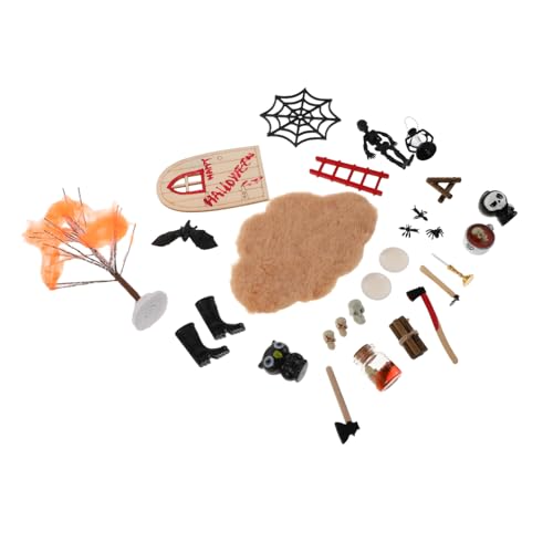 FRCOLOR Halloween Figurinen aus Widerstandsfähigem Resin Detaillierte Miniatur Dollhouse Accessoires für Halloween Dekor Vielseitige Fairy Garden und Miniatur Garten Ornamente für Party von FRCOLOR