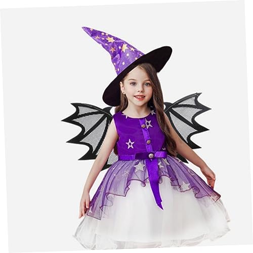 FRCOLOR Halloween Flügel Kostümset Schwarz Fledermaus Flügel mit Stirnband Halloween Cosplay Zubehör für Party Karneval Verkleidung FRCOLOR Halloween Flügel Kostümset Schwarz Fledermaus Flügel mit Stirnband Halloween Cosplay Zubehör für Party Karneval Verkleidung von FRCOLOR