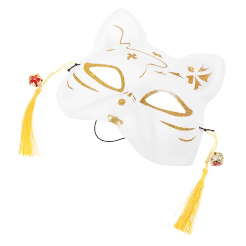 FRCOLOR Halloween Fuchsmasken Partydeko Japanischer Stil Verstellbare Faschingsmasken Kostüm Zubehör für Rollenspiele und Verkleidungen von FRCOLOR