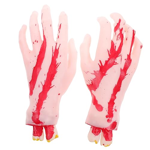 FRCOLOR Halloween Gruselige Hand Requisiten Hautfarbene Simulation Hände für Fotografie und Streich für Halloween Deko und Partys FRCOLOR Halloween Gruselige Hand Requisiten Hautfarbene Simulation Hände für Fotografie und Streich für Halloween Deko und Partys von FRCOLOR