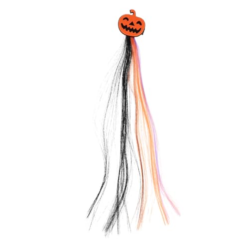 FRCOLOR Halloween Haarklammer Kürbis Haarclip Bunte Perücke Haarverlängerung Langlebiger Haarspangen Clip für Erwachsene Sanfter Halt ohne Druck für Halloween Kostüm und Bühnenauftritte von FRCOLOR