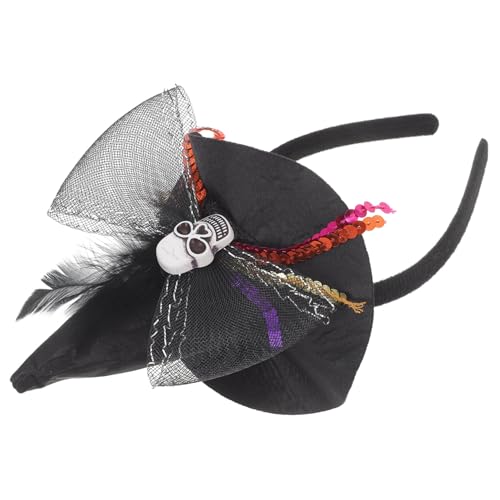 FRCOLOR Halloween Haarreif mit Hexenhut Totenkopf und Schleife Komfortables Cosplay Stirnband Rutschfestes Haarschmuck Accessoire für Damen für Halloween und Kostümpartys FRCOLOR Halloween Haarreif mit Hexenhut Totenkopf und Schleife Komfortables Cosplay Stirnband Rutschfestes Haarschmuck Accessoire für Damen für Halloween und Kostümpartys von FRCOLOR