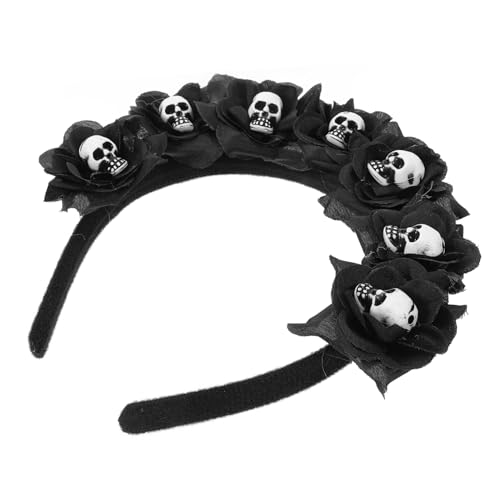 FRCOLOR Halloween Haarreif mit Schwarzen Blumen und Schädeldesign Kostümzubehör für Halloween und Themenpartys Wiederverwendbar und Strapazierfähig für Cosplay und Festliche Anlässe FRCOLOR Halloween Haarreif mit Schwarzen Blumen und Schädeldesign Kostümzubehör für Halloween und Themenpartys Wiederverwendbar und Strapazierfähig für Cosplay und Festliche Anlässe von FRCOLOR