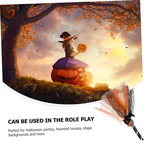 FRCOLOR Halloween Hexenbesen Cosplay Requisit Lebendige Dekoration mit Orangefarbenem Besenstiel für Party Rollenspiel und Gruselige Halloween Deko FRCOLOR Halloween Hexenbesen Cosplay Requisit Lebendige Dekoration mit Orangefarbenem Besenstiel für Party Rollenspiel und Gruselige Halloween Deko von FRCOLOR