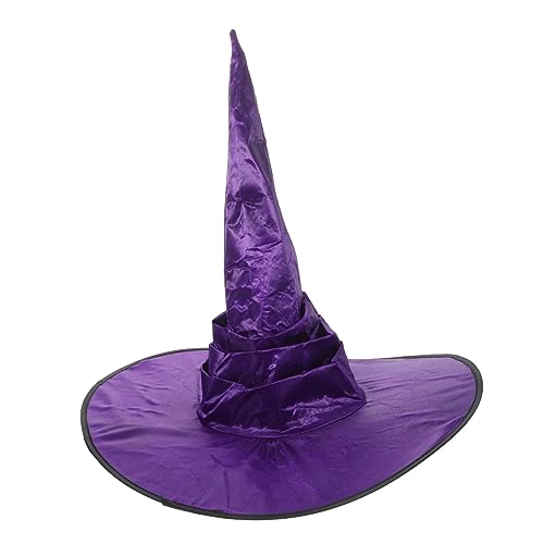 FRCOLOR Halloween Hexenhut Damen Faltenstoff Leichter Party Hexenhut Cosplay Bequemes Waschbares Material als Kostümzubehör und Dekoration für Halloween Feiern FRCOLOR Halloween Hexenhut Damen Faltenstoff Leichter Party Hexenhut Cosplay Bequemes Waschbares Material als Kostümzubehör und Dekoration für Halloween Feiern von FRCOLOR