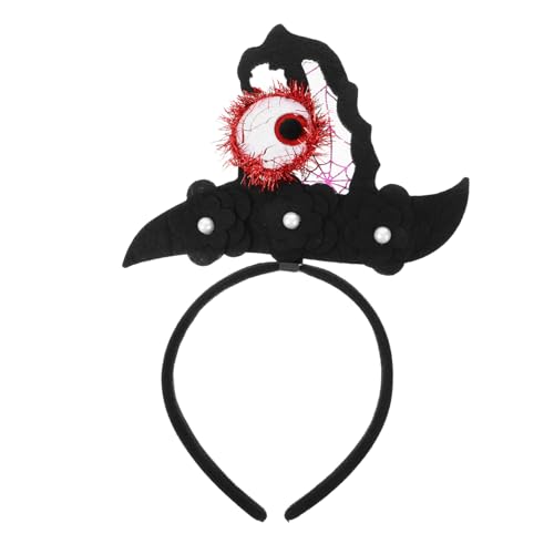 FRCOLOR Halloween Hexenhut Haarreif mit Augenkugel Einzigartiger Kopfschmuck für Damen für Halloween Partys Kostüme und Maskeraden Vielseitiges Accessoire für Besondere Anlässe von FRCOLOR