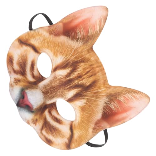 FRCOLOR Halloween Katzenmaske Halbgesichtsmaske aus EVA und Stoff Lustige Kostüm Masquerade Gesichtsverkleidung für Karneval Cosplay Maskenball Unisex Orange Cat Style FRCOLOR Halloween Katzenmaske Halbgesichtsmaske aus EVA und Stoff Lustige Kostüm Masquerade Gesichtsverkleidung für Karneval Cosplay Maskenball Unisex Orange Cat Style von FRCOLOR