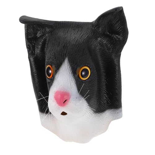 FRCOLOR Halloween Katzenmaske aus Leichtem Detailreiche Wiederverwendbare Tierkopf für Bequemes Kostümzubehör für Karneval Halloween Party und Maskenball FRCOLOR Halloween Katzenmaske aus Leichtem Detailreiche Wiederverwendbare Tierkopf für Bequemes Kostümzubehör für Karneval Halloween Party und Maskenball von FRCOLOR