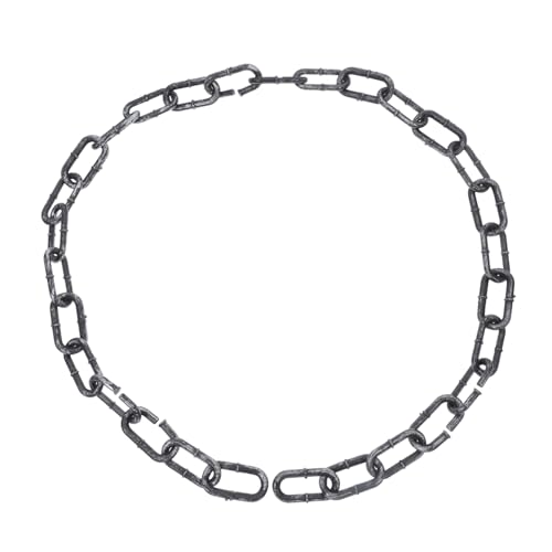 FRCOLOR Halloween Kette aus Kunststoff Fake Chain Links für Kostüme und Dekoration für Halloween Party Cosplay und Bühnenauftritte Schwarz Silber FRCOLOR Halloween Kette aus Kunststoff Fake Chain Links für Kostüme und Dekoration für Halloween Party Cosplay und Bühnenauftritte Schwarz Silber von FRCOLOR