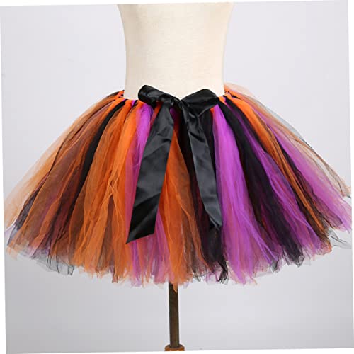 FRCOLOR Halloween Kinderkostüm Mädchen Hexen mit Hut und Tüllrock Leichtes Buntes Faschingskostüm für Karneval Mottoparty und Verkleidung von FRCOLOR