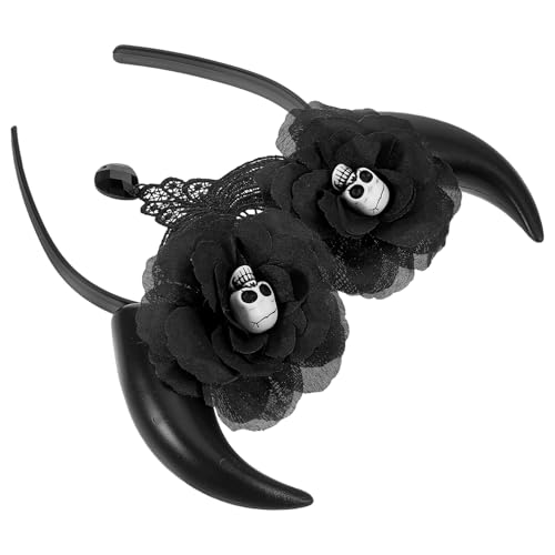 FRCOLOR Halloween Kopfschmuck Kostüm Horn Teufelshörner Partygeschenk Horn Kopfschmuck Halloween Ohren Accessoires Horn Haarschmuck Halloween Haarband Hörner Stirnband Schwarzer FRCOLOR Halloween Kopfschmuck Kostüm Horn Teufelshörner Partygeschenk Horn Kopfschmuck Halloween Ohren Accessoires Horn Haarschmuck Halloween Haarband Hörner Stirnband Schwarzer von FRCOLOR