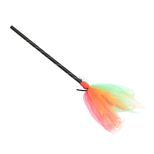 FRCOLOR Halloween LED Lichtbesen Buntes LED Zauberbesen Hexenbesen Cosplay Halloween Dekoration Kinderparty Zubehör von FRCOLOR
