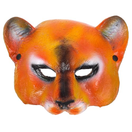 FRCOLOR Halloween-Maske Löwenmaske Halbes Gesicht Tiermaske Halloween-Löwenmaske Halloween-Gruselmaske Maskerade-Party-Maske Cosplay-Löwenmaske von FRCOLOR