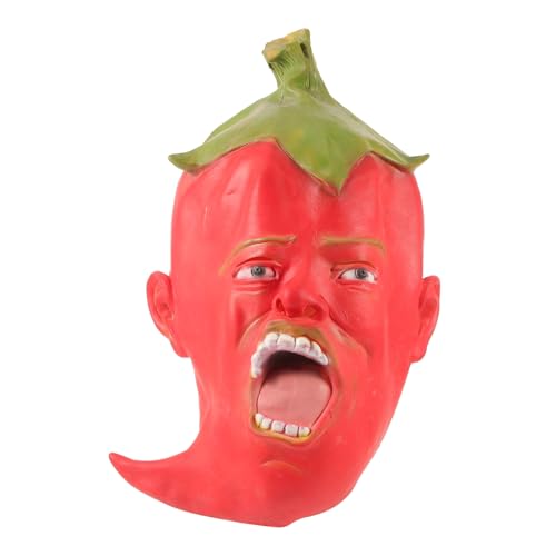 FRCOLOR Halloween Rote Paprika Form Realistische Kostümmaske Für Faschingsparty Cosplay Verkleidung Requisit Komfortabel Und Strapazierfähig von FRCOLOR