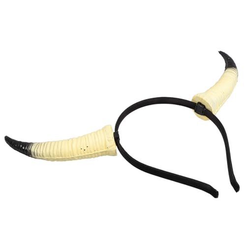FRCOLOR Halloween Schäferhorn Stirnband Leichtes Cosplay Haarreif Weiß Karneval Kostüm Zubehör für Erwachsene und Party von FRCOLOR