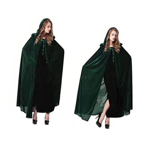 FRCOLOR Halloween Umhang mit Kapuze Dunkles Grün Bequemer Hexen und Zauberer Cosplay Umhang mit Kordelverschluss für Kostümpartys Rollenspiele und Halloween Verkleidungen FRCOLOR Halloween Umhang mit Kapuze Dunkles Grün Bequemer Hexen und Zauberer Cosplay Umhang mit Kordelverschluss für Kostümpartys Rollenspiele und Halloween Verkleidungen von FRCOLOR