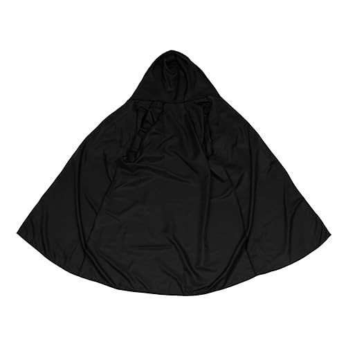FRCOLOR Halloween Umhang mit Kapuze Langer Schwarzer Cosplay Mantel für Männer Bequemes Party Kostüm Langlebig und Vielseitig für Rollenspiele und Halloween Verkleidungen von FRCOLOR