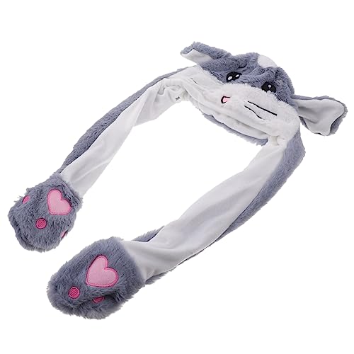 FRCOLOR Hamster Ohrenbewegende Plüschmütze Lustiger Partyhut für Cosplay Weihnachtsfeiern und Besondere Anlässe Geeignet für Ganze Familie Kreative Bewegliche Ohren Zufällige Farbe von FRCOLOR