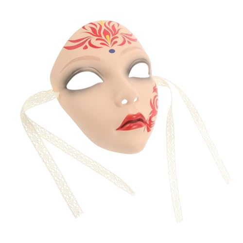 FRCOLOR Handbemalte Chinesische Maske Vollgesichts Masquerade aus Leicht und Klassisch Dekorativ für Hanfu Cosplay Frauen Halloween Kostüm Zubehör FRCOLOR Handbemalte Chinesische Maske Vollgesichts Masquerade aus Leicht und Klassisch Dekorativ für Hanfu Cosplay Frauen Halloween Kostüm Zubehör von FRCOLOR