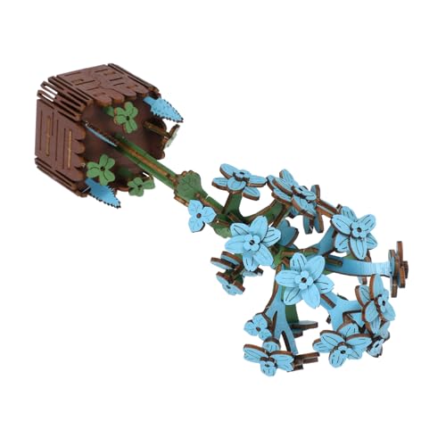 FRCOLOR Handgefertigtes Hyazinthen Holzpuzzle 3D Holzblumen Hyazinthen 3D Puzzle Handmontiertes Holzblumenpflanzen Modellbau Kit Hyazinthenpflanzen Modellpuzzle von FRCOLOR