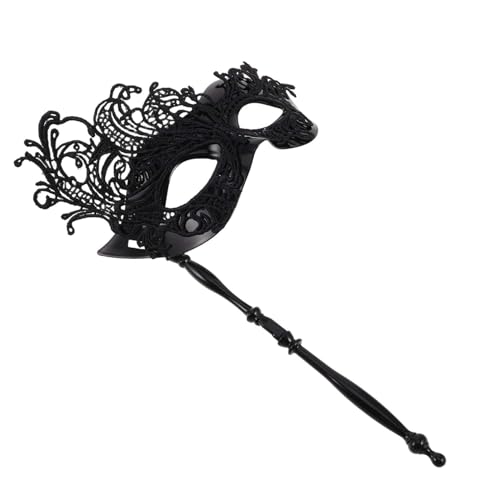 FRCOLOR Handgehaltene Stabmaske Maskenballmaske Für Damen Stabmaske Auf Einem Stab Maskenmaske Für Mascara De Payasos Asesinos Maskenballmaske Für Damen Maske Mit Stabspitze von FRCOLOR