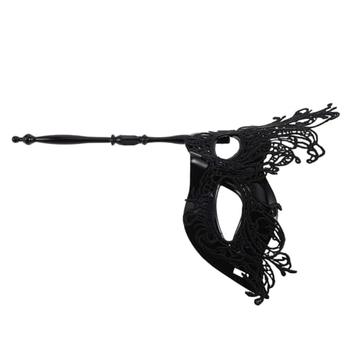 FRCOLOR Handgehaltene Stabmaske Venezianische Maskerademaske Für Frauen Maskenballmaske Für Damen Maskerade-maske Für Paare Schwarze Maskerademaske Für Frauen Phönix-maske Black Plastik FRCOLOR Handgehaltene Stabmaske Venezianische Maskerademaske Für Frauen Maskenballmaske Für Damen Maskerade-maske Für Paare Schwarze Maskerademaske Für Frauen Phönix-maske Black Plastik von FRCOLOR