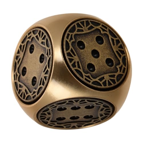 FRCOLOR Handpolierte Messing Würfel Seitig Retro Design Würfel Kreative Spielwürfel Vintage Stil für Brettspiele Sammler Zubehör FRCOLOR Handpolierte Messing Würfel Seitig Retro Design Würfel Kreative Spielwürfel Vintage Stil für Brettspiele Sammler Zubehör von FRCOLOR