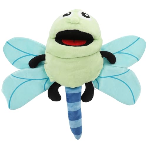 FRCOLOR Handpuppe Drache aus Plüsch Interaktive Handpuppe für Geschichtenerzählen und Rollenspiele Weiche Libelle für Eltern Interaktion von FRCOLOR