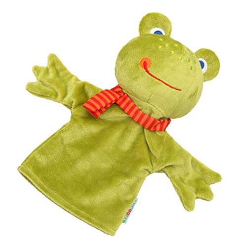 FRCOLOR Handpuppe Tierfigur Plüschspielzeug Frosch Form Weiche Handspielpuppe für Jungen Mädchen Eltern Junge Mädchen Spiele Rollenspiel Geburtstag von FRCOLOR