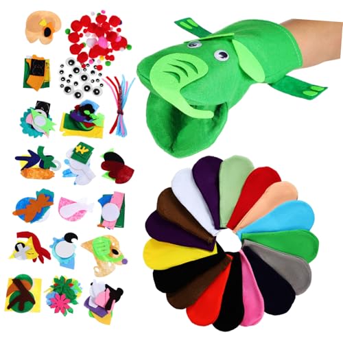 FRCOLOR Handpuppen Bastelset Filz DIY Material Handpuppen mit Pompoms und Augen für Anfänger Weiches Filzmaterial Werkzeuge FRCOLOR Handpuppen Bastelset Filz DIY Material Handpuppen mit Pompoms und Augen für Anfänger Weiches Filzmaterial Werkzeuge von FRCOLOR