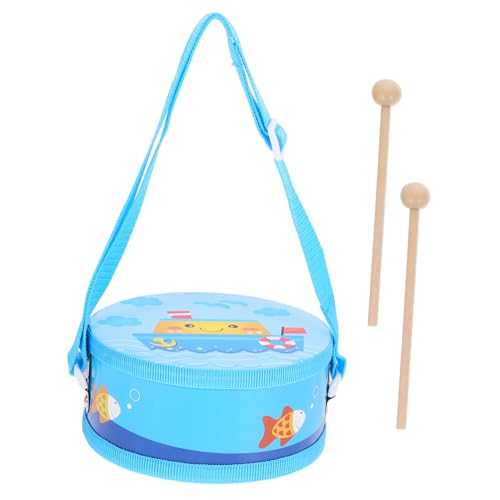 FRCOLOR Handtrommel Holz Percussion mit Cartoon Beidseitig Bespielbar Robustes Material Pädagogisch Leicht zu Greifen für Kleinkinder und Junge Mädchen von FRCOLOR