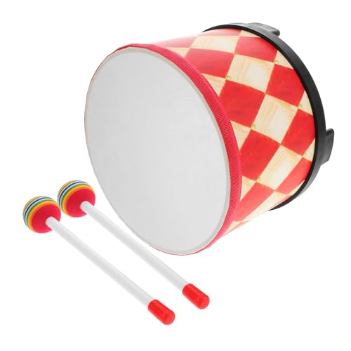 FRCOLOR Handtrommel Rot Kariert Musikinstrument für Motorik Kreatives für Gruppenunterricht FRCOLOR Handtrommel Rot Kariert Musikinstrument für Motorik Kreatives für Gruppenunterricht von FRCOLOR