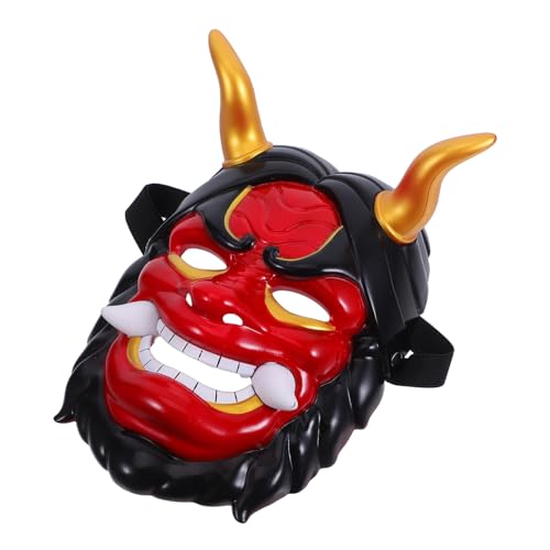 FRCOLOR Hannya Maske Japanischer Samurai mit Hörnern für Erwachsene Vollgesichts Horrormaske Verstellbar Leicht und Atmungsaktiv für Halloween Karneval Cosplay und Festkostüme FRCOLOR Hannya Maske Japanischer Samurai mit Hörnern für Erwachsene Vollgesichts Horrormaske Verstellbar Leicht und Atmungsaktiv für Halloween Karneval Cosplay und Festkostüme von FRCOLOR