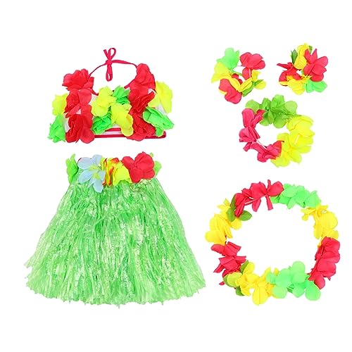 FRCOLOR Hawaii Kostüm Set Teilig Grün Dicker Rock mit Blumengirlande Leichte Party und Bühnenkostüme für Sommerfeste Strandpartys und Kreative Verkleidungsspielzeuge FRCOLOR Hawaii Kostüm Set Teilig Grün Dicker Rock mit Blumengirlande Leichte Party und Bühnenkostüme für Sommerfeste Strandpartys und Kreative Verkleidungsspielzeuge von FRCOLOR