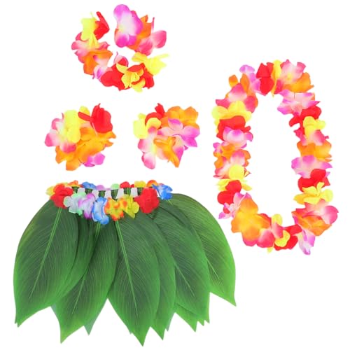 FRCOLOR Hawaiian Kostümset Teilig mit Künstlichem Rock Armbändern Haarband für Tropische Luau Party Sommerliche Hawaii Partydeko Strapazierfähig und Komfortabel FRCOLOR Hawaiian Kostümset Teilig mit Künstlichem Rock Armbändern Haarband für Tropische Luau Party Sommerliche Hawaii Partydeko Strapazierfähig und Komfortabel von FRCOLOR