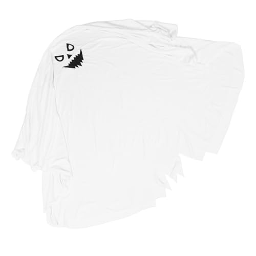 FRCOLOR Hexenumhang Kostüm Mädchen Gruselige Halloween Kostüme Frauen Geist Halloween Kostüm Gruseliges Geisterkostüm Mädchen Halloween Kostüm Geist Kinderkostüm Weiß Polyester von FRCOLOR