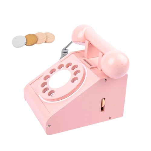 FRCOLOR Hölzernes Telefonspielzeug für Retro Simulationstelefon Rosa Pädagogisches Rollenspielzeug zur Verbesserung der Eltern Junge Mädchen Beziehung Langlebiges Holzmaterial Vielseitig FRCOLOR Hölzernes Telefonspielzeug für Retro Simulationstelefon Rosa Pädagogisches Rollenspielzeug zur Verbesserung der Eltern Junge Mädchen Beziehung Langlebiges Holzmaterial Vielseitig von FRCOLOR