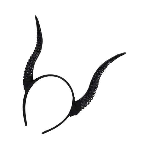 FRCOLOR Hörner Haarreif Halloween Kostüm Zubehör Cosplay Stirnband Damen Party Dekoration Leicht Angenehm Schwarz von FRCOLOR