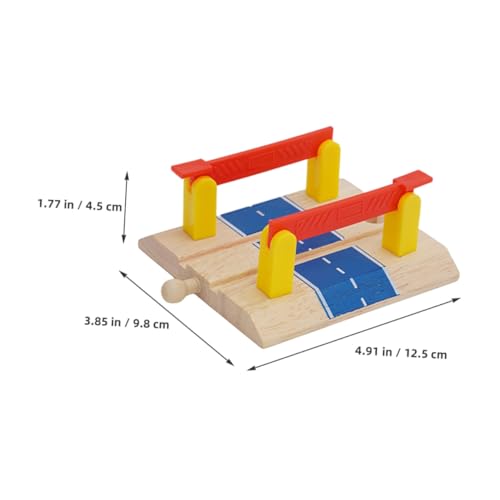 FRCOLOR Holz Bahnsteig Gleis Zubehör DIY Geländer Absperrung Modell Stabiles Sicheres Holzspielzeug Glatte Oberfläche Interaktives Lustiges Zug Straßenblock für Eisenbahn Szenenbau von FRCOLOR