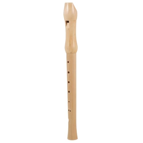 FRCOLOR Holz Blockflöte Sopranflöte für Anfänger aus Robustem Holz Präzise Klanglöcher Langlebiges Musikinstrument für Flexible Handkoordination und Langanhaltenden Spielspaß von FRCOLOR